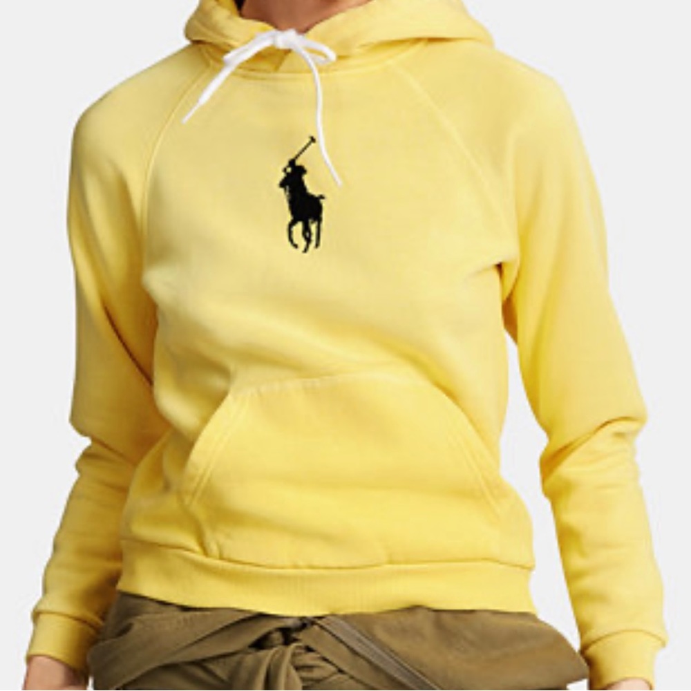 ✨host pick✨ BNWT Polo Ralph Lauren yellow hoodie with big pony at front …